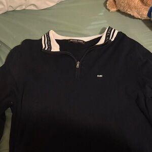 Michael Kors Men's Black Zip-Up Sweater